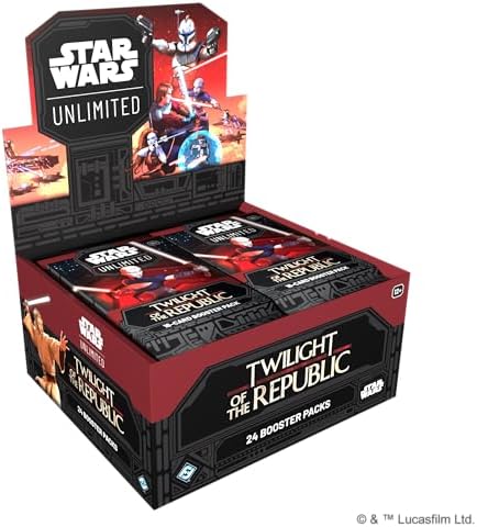 Star Wars: Unlimited TCG Twilight of The Republic Booster Display (Set of 24 Booster Packs) - Trading Card Game for Kids & Adults, Ages 12+, 2+ Players, 20 Min Playtime, Made by Fantasy Flight Games