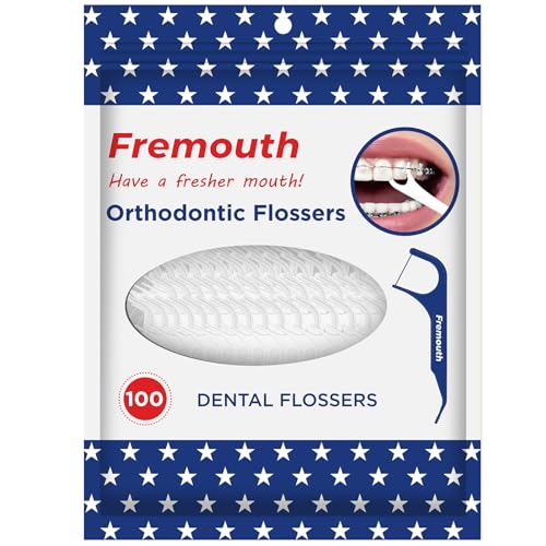 3-in-1 Braces Flossers - Orthodontic Dental Floss Picks, 100 Count (Pack of 1)