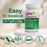 LIPO-FLAVONOID Balance Support, Helps Reduce The Risk of Vertigo Like Symptoms, Dizziness, Spinning and Swaying Related to Poor Inner Ear Health, 30 Caplets