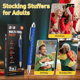 BIIB Stocking Stuffers for Adults Men Him 9 in 1 Multitool Pen, White Elephant Gifts for Adults, Gifts for Men, Mens Christmas Gifts for Him Dad Husband Grandpa, Dad Gifts for Men Who Have Everything