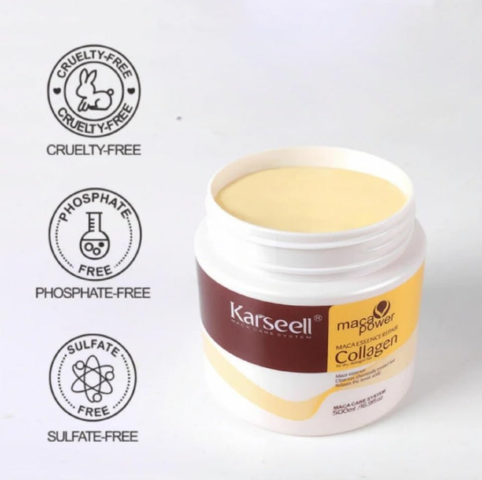 Karseell Hair Repair Mask - Deep Conditioning MACA Collagen for Dry Damaged Hair (16.9 fl oz)