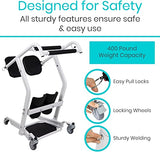 Vive Sit to Stand Lift & Transfer Sling - Elderly Stand Assist Transport Unit Wheelchair Device for Home Care Use, Disability Aid Product for Adults (Sit to Stand Lift + Transfer Sling)