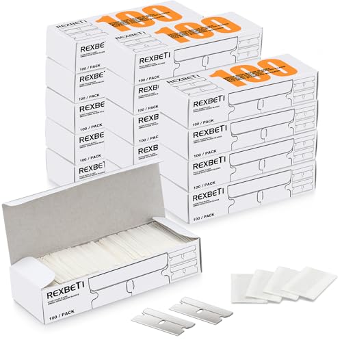 REXBETI 1400PCS Single Edge Razor Blades, Industrial Razor Blades, Box Cutter Replacement Blades, Glass Scraper Razor Blades Visit the REXBETI Store
