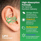 LIPO-FLAVONOID Balance Support, Helps Reduce The Risk of Vertigo Like Symptoms, Dizziness, Spinning and Swaying Related to Poor Inner Ear Health, 30 Caplets