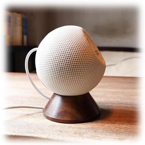 Black Walnut Stand for Apple HomePod Mini,Built-in Cable Management,Desktop Holder Mount for homepod Mini. (HomePod Mini)