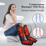 Foot and Leg Massager with Heat, Best Gifts for Mom, Dad, Women, Men and Elder, Foot and Leg Air Compression Massager for Muscle Fatigue