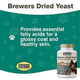 NaturVet Brewer’s Dried Yeast Pet Supplement with Garlic Flavoring – Includes B-Complex Vitamins, Omega-3, 6, & 9 Fatty Acids – Helps Support Glossy Coat, Healthy Skin for Dogs, Cats 500 Ct.