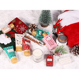 Christmas Advent Calendar 2023-12 Days of Christmas Advent Calendar for Women, BODY & EARTH Spa Gift Baskets with Snowman Bath Bomb, Scented Candle, Christmas Hat, Christmas Bath Set for Men Women