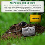 Cinch Mole Trap with Tunnel Marking Flag -Heavy-Duty, Reusable Trapping System | Lawn, Garden, and Outdoor Use | Weather Resistant Steel (Large - Mole Trap)