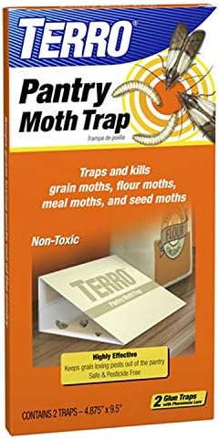 TERRO T2900 (Pack of 2) Pantry Moth Traps - Traps grain moths, flour moths, meal moths, and seed moths, (Packaging May Vary)