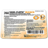 Sani-Cloth Bleach Disposable Wipe - Hospital-Grade Surface Cleaner for Bathroom, Equipment - Large Canister, 6 inch. x 10.5 inch, 75 Total