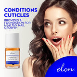 Elon Essential Cuticle Oil for Nails w/Almond Oil Extract - Jojoba Oil & Vitamin E - Softening & Hydrating Nail and Cuticle Oil – Dermatologist Recommended Nail Cuticle Oil – (0.5 oz.)