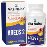 Vita Naina (120 SoftGels) | AREDS2 Eye Vitamins and Mineral Supplement (Zeaxanthin 2mg) | High Bioavailability and Bio-Absorption Formula | Easy on Your Digestive System | Easy to Swallow