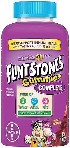Flintstones Vitamins Complete Gummies, Kids Vitamins with Vitamin C for Toddlers and Children, Vitamins for Kids with Vitamin A, B6, B12, E & Zinc, 180 Count