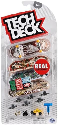 TECH DECK, Ultra DLX Fingerboard 4-Pack, Real Skateboards, Collectible and Customizable Mini Skateboards, Kids Toys for Ages 6 and up