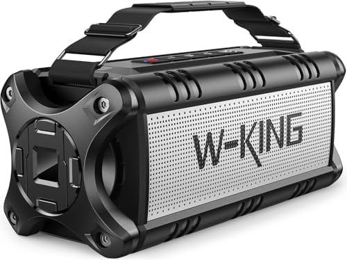 W-KING Bluetooth Speaker, 90W Peak 50W RMS Powerful Bluetooth Speaker Loud IPX6 Waterproof, Large Outdoor Portable Speaker Wireless Deep Bass/Bluetooth 5.0/Power Bank/40H Playtime/TF-Card/AUX/NFC/EQ