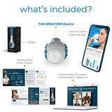 THE BREATHER │ Natural Breathing Exerciser Trainer For Drug-Free Respiratory Therapy │ Breathe Easier with Stronger Lungs │ Guided Mobile Training App Included