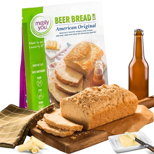 Molly and You American Original Beer Bread Mix (Pack of 1) – Gourmet, Vegan Friendly, Dairy Free, Artisan Bread Kit - No Bread Machine Needed - Just Add Beer or Soda