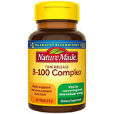 Nature Made B-100 Complex Time Release Tablets, 60 Count for Metabolic Health (Pack of 3)