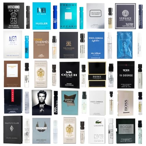 Cologne Samples for Men - 12 Designer Fragrance Brands