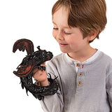 Folkmanis Dragon Wristlet Finger Puppet Black; Red-brown, 1 EA