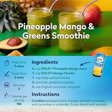 Dole 100% Pineapple Mango Juice, No Added Sugar, Excellent Source of Vitamin C, 100% Fruit Juice, Packaging May Vary, 8.0 Fl Oz (Pack of 24)