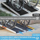 FACHNUO 2FT Portable Wheelchair Ramp Non-Skid Aluminum Handicap Ramps with Handle 29.2'' Wide 800LBS Capacity Wheel Chair Ramp Scooter Ramps for Home, Steps, Stairs, Entry, Threshold, Doorways