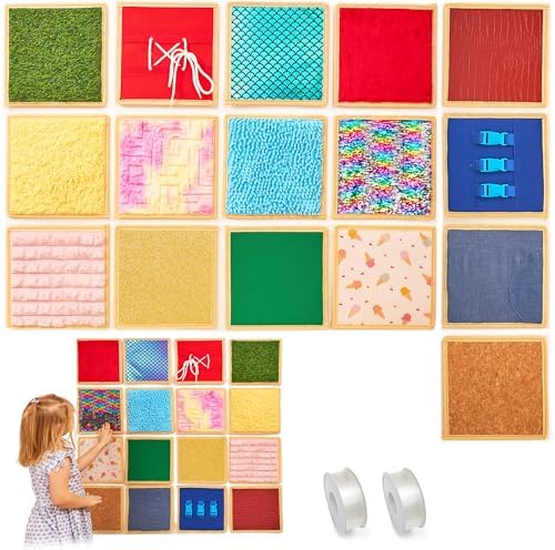 Sensory Wall Panel for Kids | Textured Tiles Sensory | Sensory Wall for Play & Learning | Sensory Mats for Toddlers & Classrooms | Interactive Texture Panels | Sensory Wall 16 Pack
