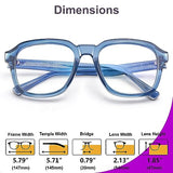 VISOONE TR90 Square Frame Blue Light Blocking Glasses Fashion Computer Eyewear for Women and Men Bennett