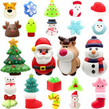 SURCVIO Christmas Advent Calendar 2023 with 4 Cute Jumbo and 20 Mochi Squishy Assorted Toys, 24 Days Countdown Calendar, Xmas Stocking Stuffers Gifts for Boys Girls Christmas Party Favor