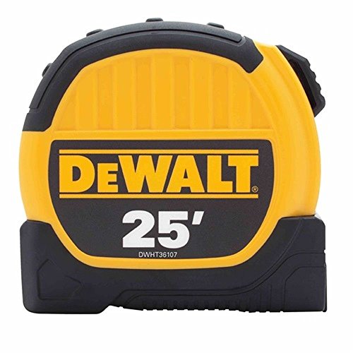 DeWalt DWHT36107 1-1/8" x 25-Ft Wide Base Blade Lock Standard Tape Measure Rule