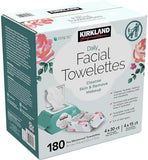 KIRKLAND Signature Daily Facial Towellettes, 4.53 Pound (180 Count, 1-Box)