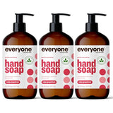 Everyone Liquid Hand Soap, 12.75 Ounce (Pack of 3), Ruby Grapefruit, Plant-Based Cleanser with Pure Essential Oils (Packaging May Vary)