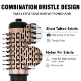 DAILYLIFE Rotating Hair Dryer Brush, Hot Air Brush with 2 Brushes (1.5" & 2"), Negative Ionic Technology Blow Volumizer, Black/Gold