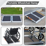 TaiH Leo 2FT Wheelchair Ramp, 24" L x 29" W Wheelchair Ramps, 800 LBS Capacity Wheel Chair Ramp, Portable Wheelchair Ramp, for Home, Steps, Stairs, Doorways