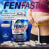 FASTCUT Fen►Fast Weight Management Supplement with Powerful Energy Boost 120 White Blue Tablets