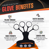 Spike Glove - Volleyball Training Aid - Great for Improving Power, Accuracy and Topspin on Serves and Spikes - Stretchy Silicone Glove Trains Aggressive Wrist Flick and Downward Finger position 3 pack