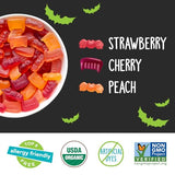 YumEarth Organic Halloween Gummy Fruits - Fruity Candy Snack Packs, Gluten Free Snacks for Kids - Allergy Friendly, Non-GMO, No Artificial Flavors or Dyes - Assorted Flavors, 7.5 oz (Pack of 15)