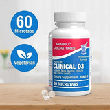 Anabolic Laboratories Vitamin D3 5000 IU (125 mcg) - 60 Vegetarian Vitamin D Microtabs for Bone, Mental, Immune, and Cellular Health - Clinical D3 Supplement