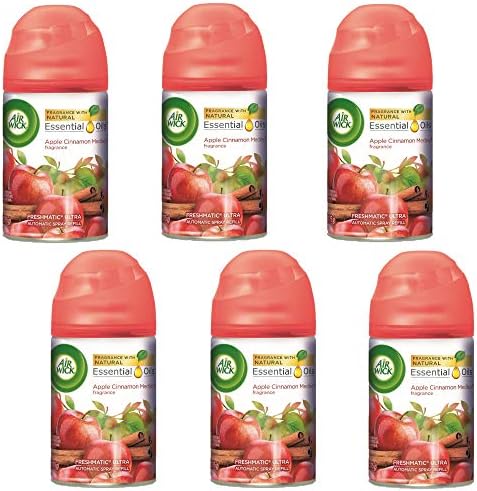 Air Wick Freshmatic Automatic Spray Air Freshener, Apple Cinnamon Medley Scent, 1 Refill, 6.17 Ounce (Pack of 6)