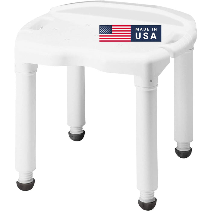 Carex Universal Bath Seat and Shower Chair - Bath Chair Supports Up To 400 Pounds - Adjustable Height Shower Bench, Plastic Stool For Shower, Shower Seat