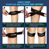 Knee Strap Patella Tendon Support: 2 Pack Knee Support Pain Relief for Man Women and Youth - All Sports Running Basketball Volleyball Football Hiking Tennis - Stabilizer for Runners Jumpers (Black)