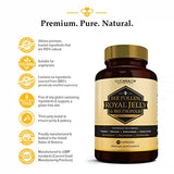 Immune Boosting Royal Jelly (4 Bottles) Supplement with Bee Pollen & Propolis | All Natural, High Potency Superfood for Energy, Clear Skin | 90 Pure, Non-GMO, Gluten Free Vegetarian Caps Each