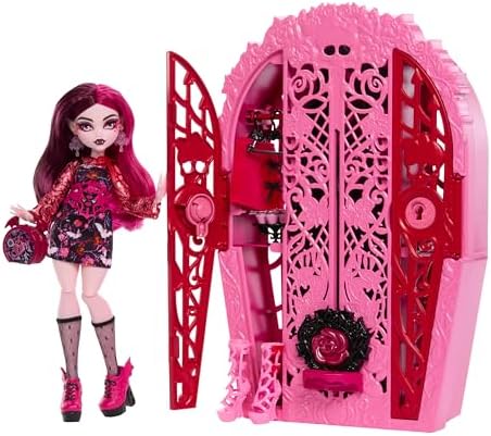 Monster High Skulltimate Secrets Doll & Accessories Set, Garden Mysteries Draculaura with Reveal Closet & 19+ Tea Party Surprises Like Clothes