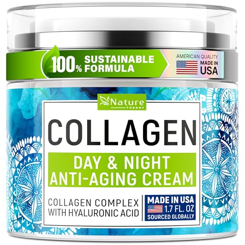 Collagen Cream for Face with Retinol & Hyaluronic Acid - Face Moisturizer for Women & Men - Skin Tightening Firming Cream - Anti Aging Face Wrinkle Cream, Day & Night Moisturizing Facial Cream - 1.7oz