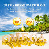 Dr.Brian Fish Oil Supplement 130 softgel, Highly Absorbed rTG Mini Omega 3 Fish Oil Capsule w EPA/DHA Fatty Acids Vitamin D E, 500mg rTG Omega-3 Support Heart Brain Joint Immune Health No Fishy Taste
