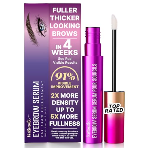 VieBeauti Eyebrow Growth Serum: Eyebrow Serum to Grow Brows with Advanced Formula to Boost Longer Fuller and Thicker Looking Eyebrows 0.1 Fl. Oz.