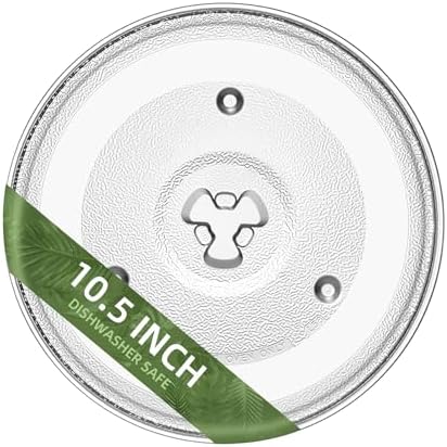 10.5" Microwave Glass Turntable Plate Compatible with Hamilton Beach 252100500497 P90D23AL-WR, GE 10-1/2 inch Replacement Microwave Glass Plate for Oster MP-P23