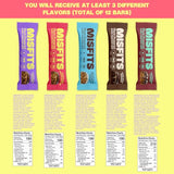 Misfits Vegan Protein Bar, Variety Pack, Plant Based Chocolate Protein Bars, High Protein Snacks for Adults with 15g Plant Protein Per Bar, Low Carb, 1g Sugar, High Fiber, Healthy Snack Food, Mixed Flavors 12 Pack