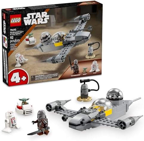 LEGO Star Wars: The Mandalorian Mando and Grogu's N-1 Starfighter Toddler Building Toy - Star Wars Baby Yoda Toy for Kids, Boys & Girls, Ages 4+ - Educational Preschool Toy Gift for Birthdays - 75410